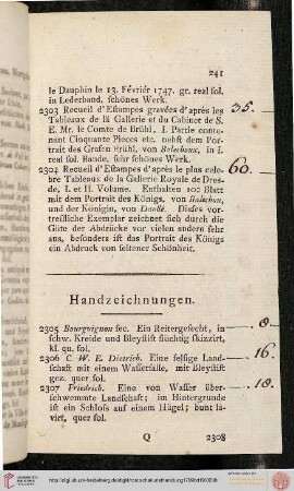 Handzeichnungen (Nr. 2305-2398)