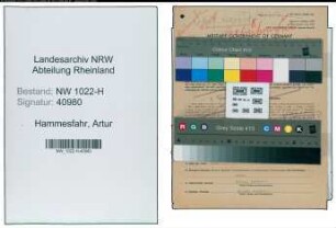 Entnazifizierung Artur Hammesfahr , geb. 04.12.1919 (Bahnbeamter)