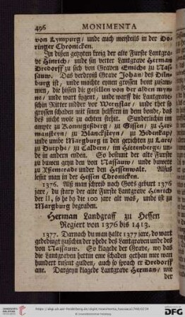 Herman Landgraff zu Hessen, Regiert von 1376 bis 1413