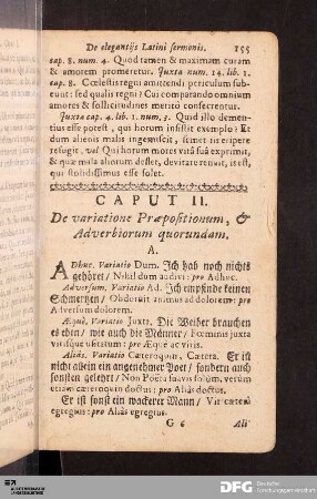 Caput II. De variatione Præpositionum, & Adverbiorum quorundam.