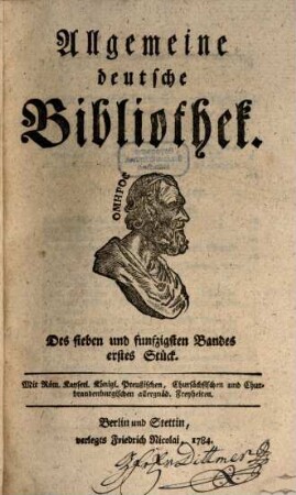 Allgemeine deutsche Bibliothek. 57. 1784