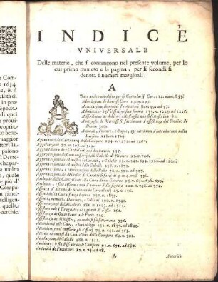 Indice Vniversale