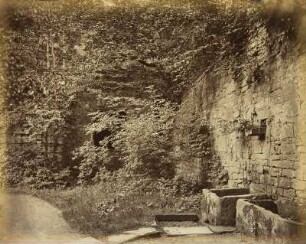 Mittelgrundstudie: Partie an der Schlossmauer