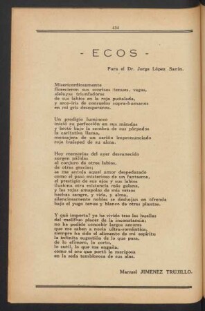 Ecos : Para el Dr. Jorge López Sanín