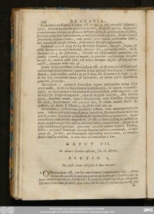 Caput VII. De altero Gratiae effectu, seu de Merito.