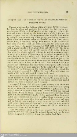 Section XVI. - On Bottled Fruits, or Fruits preserved without sugar