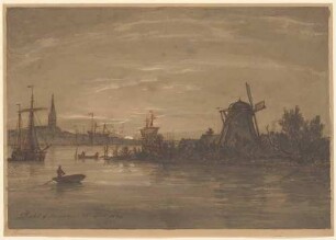 Blick auf Swinemünde, 25. April 1840