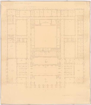 Preußischer Landtag, Berlin Umbau zum »Haus der Flieger«: Grundriss 1. OG 1:100
