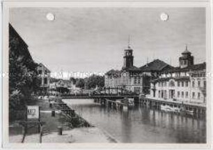 Memel, Dange mit Börsenbrücke und Börse