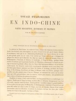 I. Apercu historique sur les découvertes géographiques en Indo-Chine