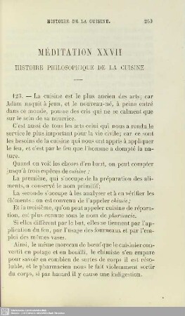 XXVII. Histoire philosophique de la cuisine