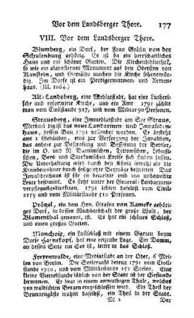VIII. Vor dem Landsberger Thore
