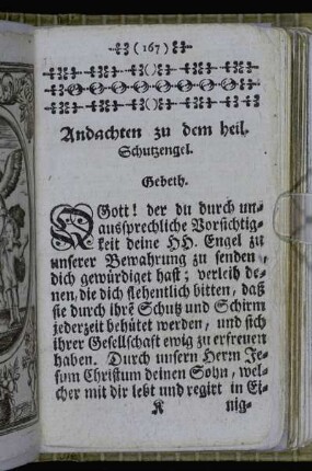 Andachten zu dem heil. Schutzengel.