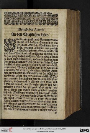 Vorrede des Autoris