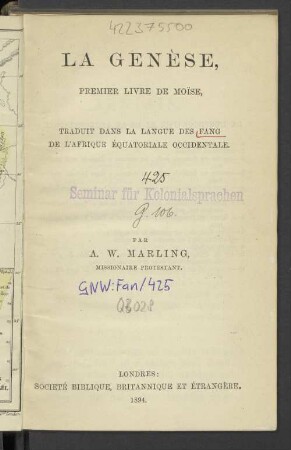 La Genèse, premier livre de Moise