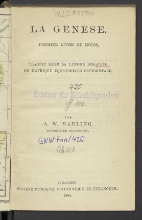 La Genèse, premier livre de Moise
