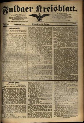 Ausgabe vom Mittwoch, den 22. Februar 1905.