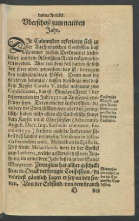 Uberschoß zum neuwen Jahr.