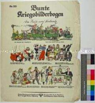 Bunte Kriegsbilderbogen Nr. 33: Die Reise nach Bordeaux