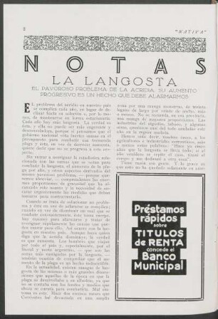 Notas - La langosta