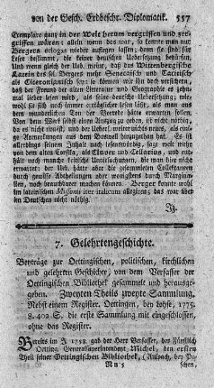 7. Gelehrtengeschichte.