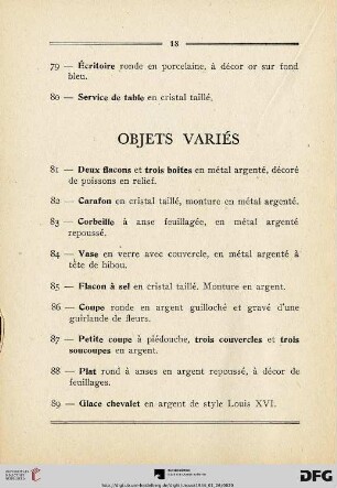 Objets Variès (Nr. 81-106)
