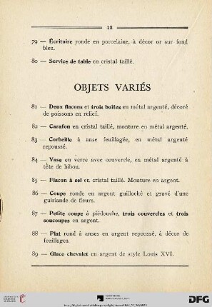 Objets Variès (Nr. 81-106)