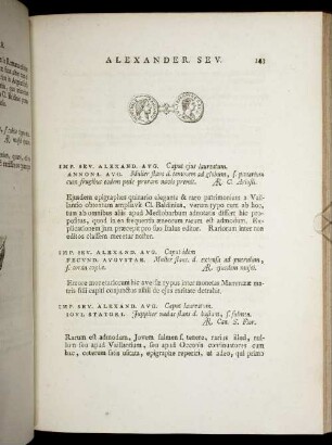 Alexander. Sev. [ ... mit Abbildungsbeschreibung].