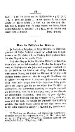 Ueber die Trisektion des Winkels