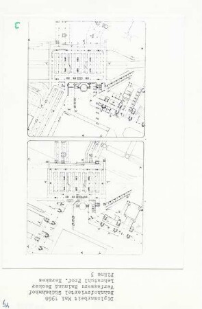 Bahnhofsviertel Südbahnhof, Berlin-Schöneberg (Diplomarbeit bei Bernhard Hermkes): Pläne