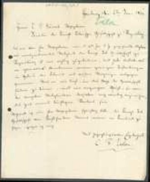 Brief von Christian Friedrich Ecklon an Emanuel G. Hänsel