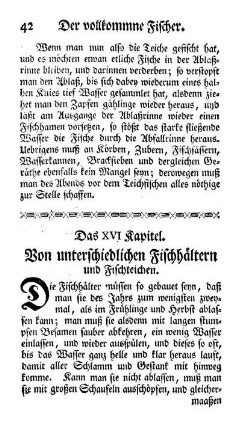 Das XVI Kapitel. - Das XX Kapitel.
