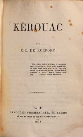 Kérouac par C. C. de Rocfort