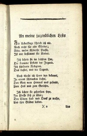 An meine jugendlichen Leser.