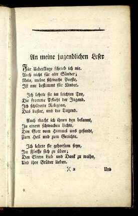 An meine jugendlichen Leser.