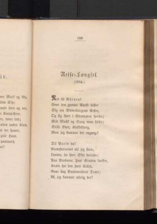 Reise-Længsel. (1834.)