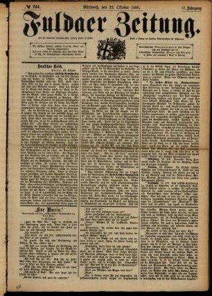 Ausgabe vom Mittwoch, den 22. Oktober 1890.