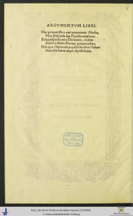 Argumentum Libri