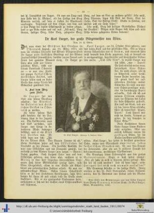 Dr Karl Lueger, der große Bürgermeister von Wien.