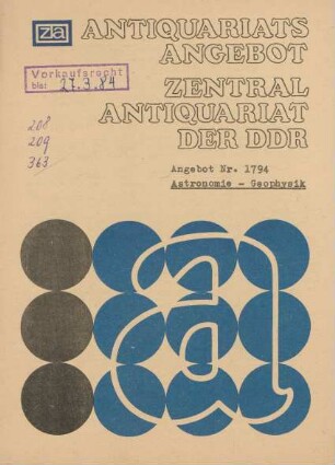 Nr. 1794: Astronomie-Geophysik