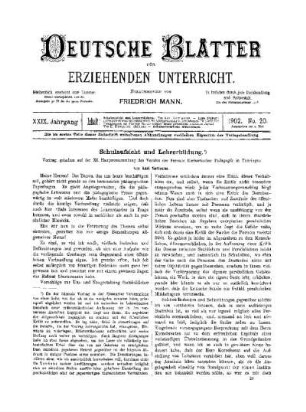 Schulaufsicht und Lehrerbildung