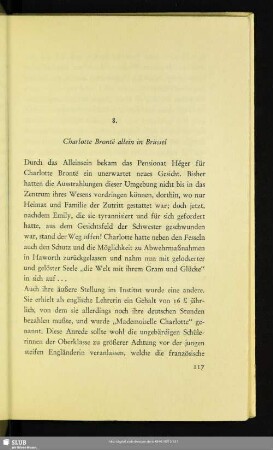 8. Emily Brontë allein in Brüssel