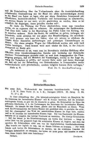 529-532, III. Zeitschriftenschau