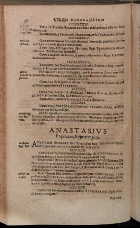 Anastasius Imperator, & eius tempora.