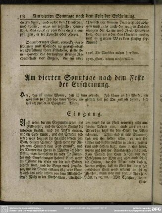 Am vierten Sonntage nach dem Feste der Erscheinung