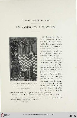 4. Pér. 8.1912: Le musée Jacquemart-André : les manuscrits à peintures