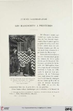 4. Pér. 8.1912: Le musée Jacquemart-André : les manuscrits à peintures