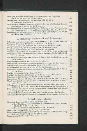 2. Fachgruppe Mathematik und Astronomie