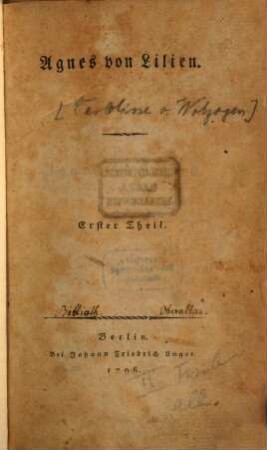 Agnes von Lilien, 1
