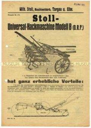 Universal-Hackmaschine Modell B